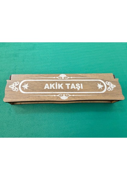 Akik Taşı 33'lü Tesbih Ahşap Kutu Sevgiliye Babaya Hediye