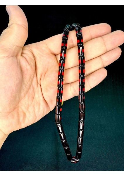 Sürmeli Uçak Camı Tesbih Kırmızı Siyah Renkli Kesme Kesim T-754 fiyatları