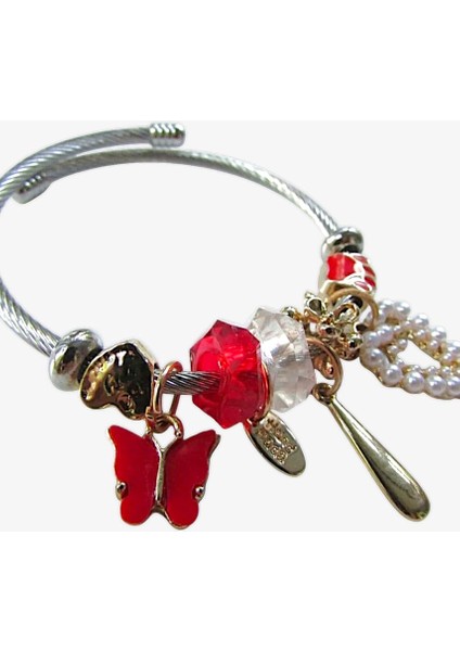 Kadın Charm Detay Çelik Bileklik fiyatları