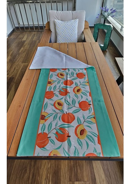 Seaside Şeftali Desenli Çift Taraflı Runner