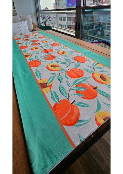 Seaside Şeftali Desenli Çift Taraflı Runner
