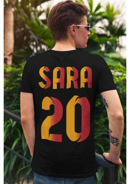 Gabriel Sara Futbol Sırt Forma Baskılı Unisex Tişört Regular Fit T-Shirt