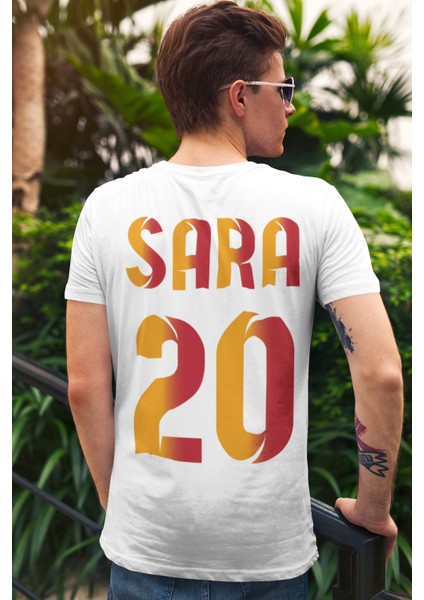 Gabriel Sara Futbol Sırt Forma Baskılı Unisex Tişört Regular Fit T-Shirt
