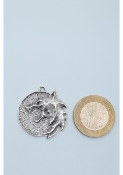 Witcher 3 Madalyon Gümüş Kaplama Kolye Ucu modelleri