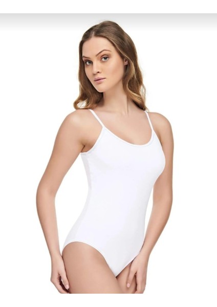 2004 Kadın Modal İp Askılı Çıtçıtlı Body 12 Adet