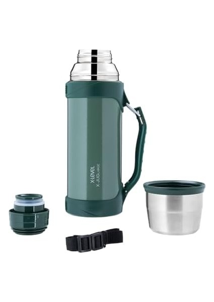 X-Juglarge Paslanmaz Çelik Termos 1200ML Seyahat Termosu 1.2l (Yeşil)