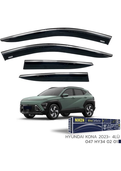 Hyundai Kona Kromlu Cam Rüzgarlığı Niken 2023+ Sonrası Uyumlu