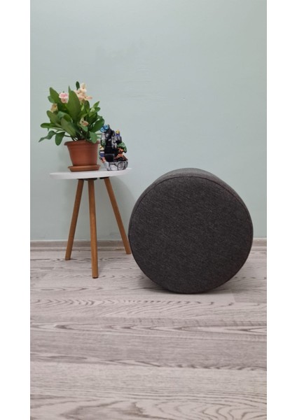 Ahşap Ayaklı Keten Kumaş Yuvarlak Puf&bench Koltuk/tabure modelleri