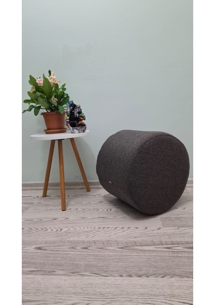 Ahşap Ayaklı Keten Kumaş Yuvarlak Puf&bench Koltuk/tabure fırsatları