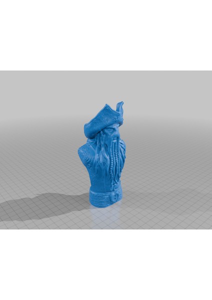 3D Baskı Davy Jones Büstü - Efsanevi Korsan Koleksiyon Parçası (17 cm )