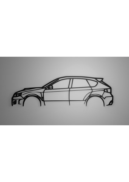 Subaru Wrx 2.5 Silüet 3D Duvar Dekoru - Şık ve Minimalist Tasarım (19 cm )