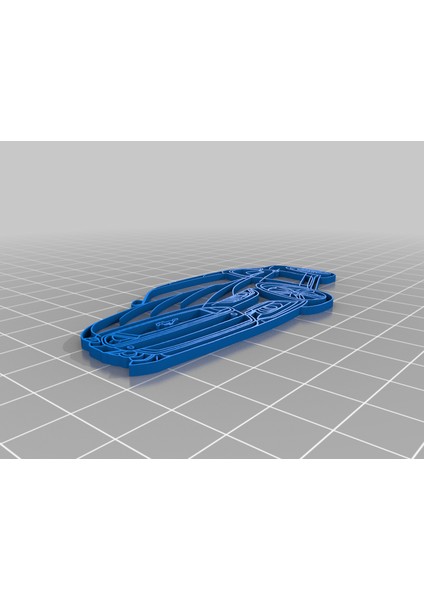 Mustang Silüetli Dekor - 3D Baskı Duvar Süsü (20 cm )