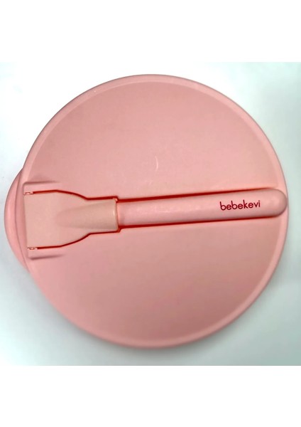 Kaşıklı Bebek Mama Tabağı Pembe