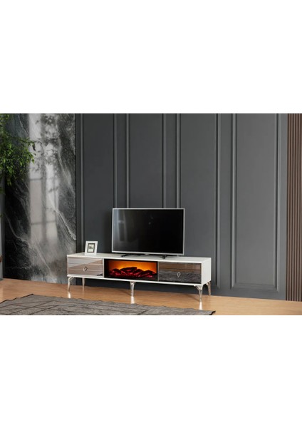 Diva Bluetooth'lu Şömineli Tv Ünitesi