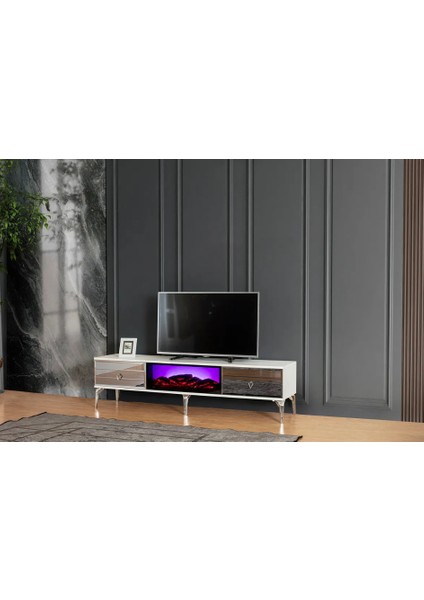 Diva Bluetooth'lu Şömineli Tv Ünitesi fiyatları