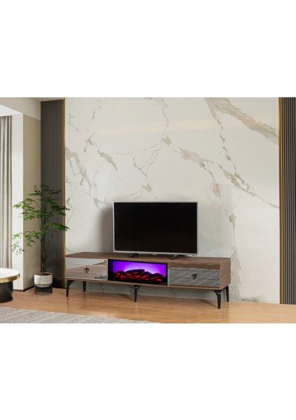Diva Bluetooth'lu Şömineli Tv Ünitesi