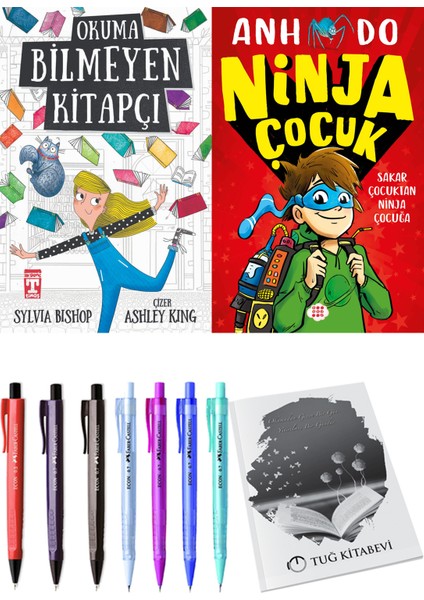 Okuma Bilmeyen Kitapçı ve Ninja Çocuk 1 Sakar Çocuktan Ninja Çocuğa + Hediyeli