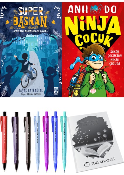 Süper Başkan Zamanı Durduran Saat ve Ninja Çocuk 1 Sakar Çocuktan Ninja Çocuğa + Hediyeli