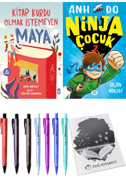 Kitap Kurdu Olmak Istemeyen Maya ve Ninja Çocuk 2 Uçan Ninja! + Hediyeli
