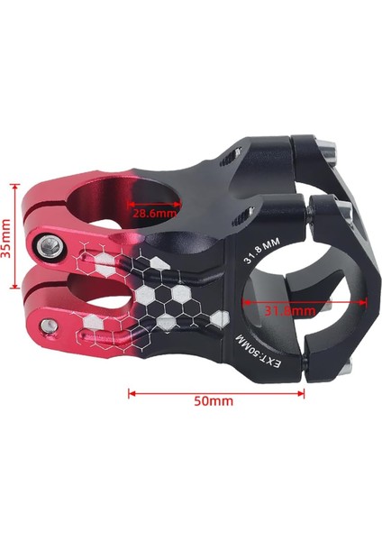 Alüminyum Gri / Mor 31.8 50MM Kısa Gidon Boğazı