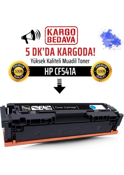 Hp Color Laserjet Pro Mfp M280NW Mavi CF541A Muadil TONER/203A fiyatları