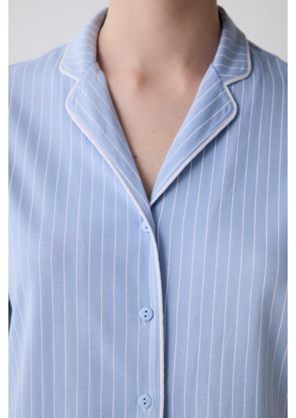Dreamy Striped Çok Renkli Gömlek Pantolon Pijama Takımı
