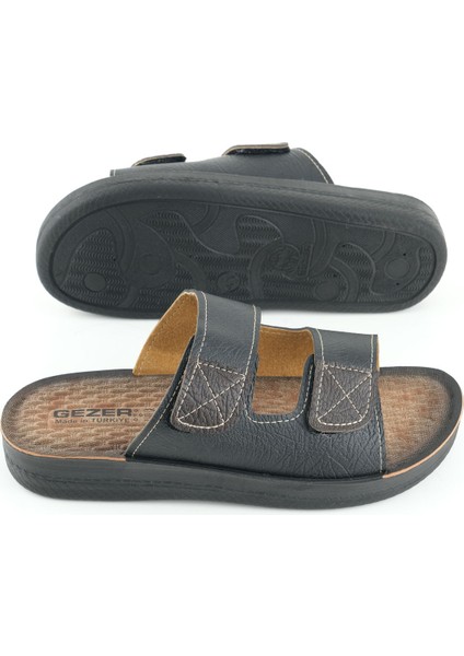 Yazlık Erkek Suni Deri İki Kemer Ayarlanabilir Rahat Taban Günlük Terlik indirimleri