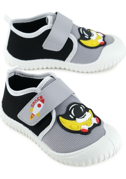 Yazlık Erkek Çocuk Pvc Taban Cırt Cırtlı Ayarlanabilir Keten Günlük Ayakkabı