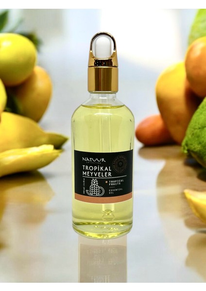 Tropikal Meyveler Esans Buhurdanlık Difüzör Parfüm Esansı Doğal Uçucu Yağ 100 ml