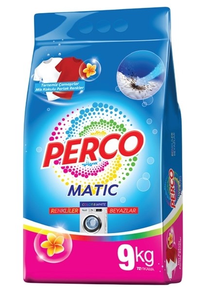 Matik Toz Çamaşır Deterjanı 18KG Beyazlar ve Renkliler Tüm Çamaşırlar (144 Yıkama) (2pk*9kg)