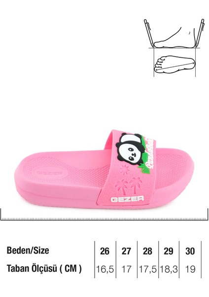 Panda Yazlık Kız Çocuk Pu Islak Zemine Uygun Rahat Taban Ev Bahçe Banyo Havuz Terlik fiyatları