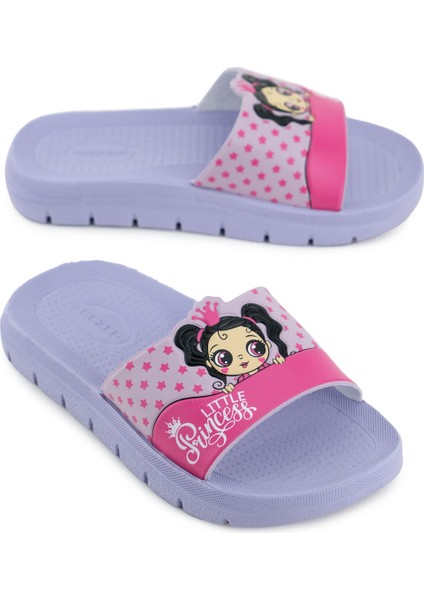 Little Princess Yazlık Kız Çocuk Pu Islak Zemine Uygun Rahat Taban Ev Bahçe Banyo Havuz Terlik