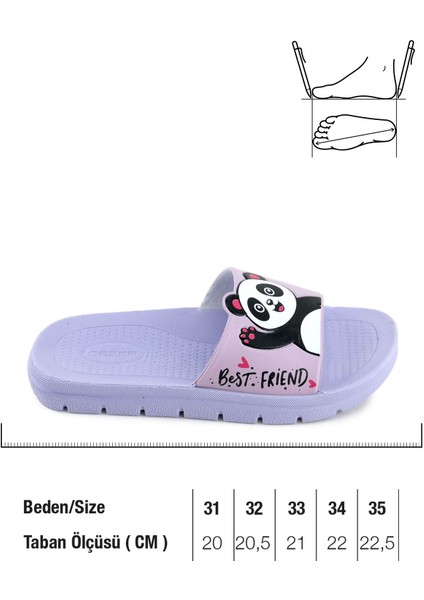 Kız Çocuk Yazlık Pu Islak Zemine Uygun Ev Banyo Bahçe Havuz Terlik fiyatları