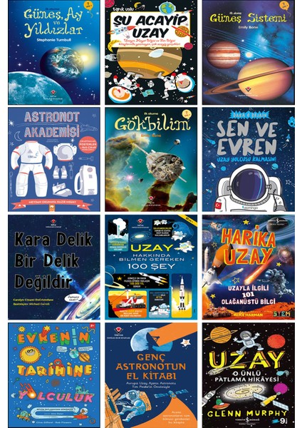 Güneş Ay ve Yıldızlar/Şu Acayip Uzay/İlk Okuma Güneş Sistemi/Astronot Akademisi/İlk Okuma Gökbilim/Sen ve Evren/12li Okul Çağı Çocuklar için Bilim Havacılık ve Uzay Astronomi Kitapları