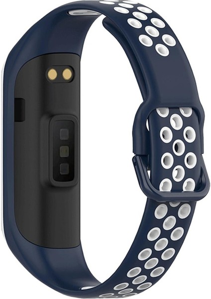 Samsung Galaxy Fit 2 (R-220) Akıllı Bileklik Uyumlu Delikli Nike Silikon Kordon Kayış