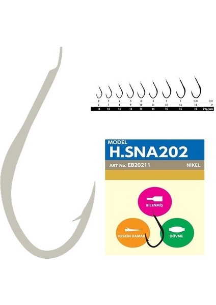 Hsna 202 Dövme Canlı Yem Iğnesi 15'li Paket Nikel 4