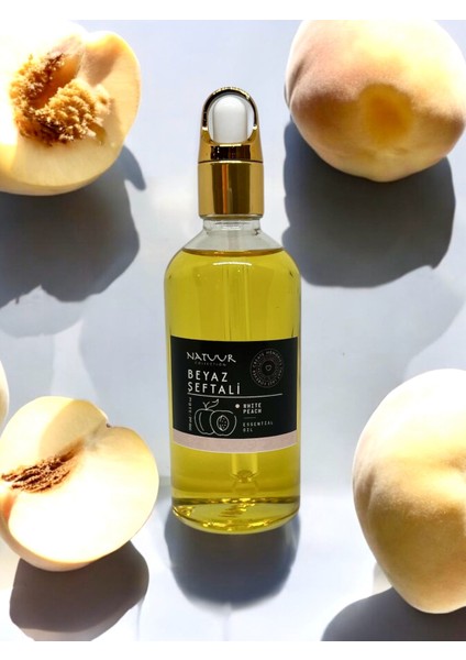 Beyaz Şeftali Esans Buhurdanlık Difüzör Parfüm Esansı Doğal Uçucu Yağ 100 ml