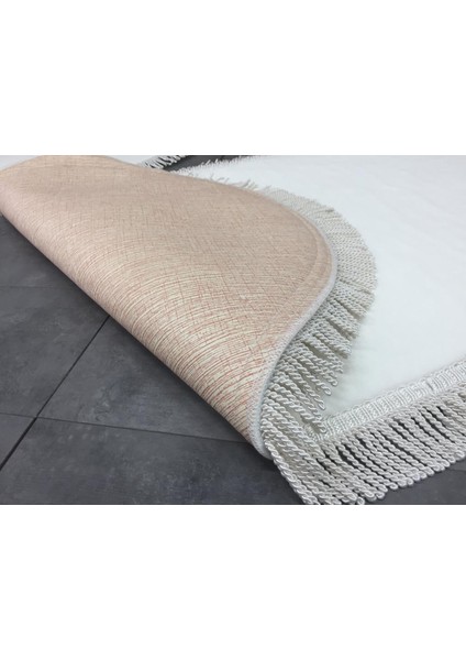 Shareton Oval Krem 2'li Burgu Saçaklı Banyo Paspası Seti Püsküllü Kaymaz Klozet Takımı fiyatları