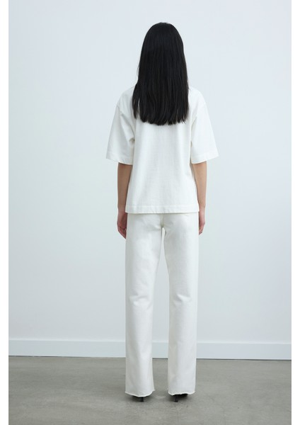 Ekru Nox Oversize Tişört
