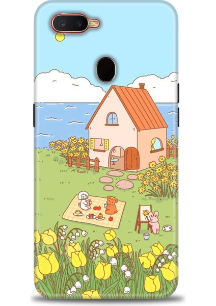 Oppo A12 Ile Uyumlu Hd Baskılı Silikon (Ortasertlikte) Kılıf - 827