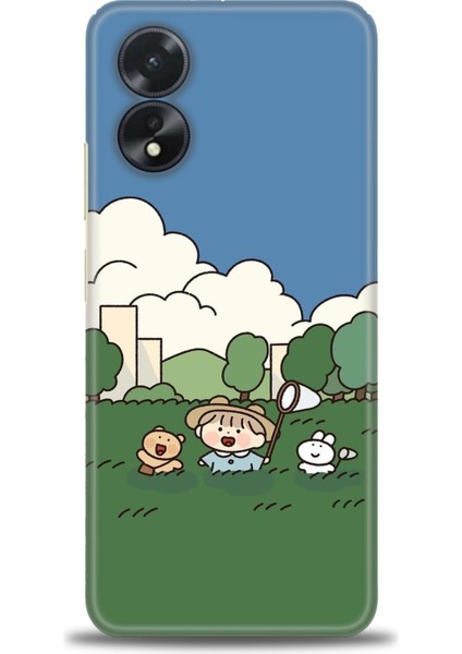 Oppo A38 Ile Uyumlu Hd Baskılı Silikon (Ortasertlikte) Kılıf - 450