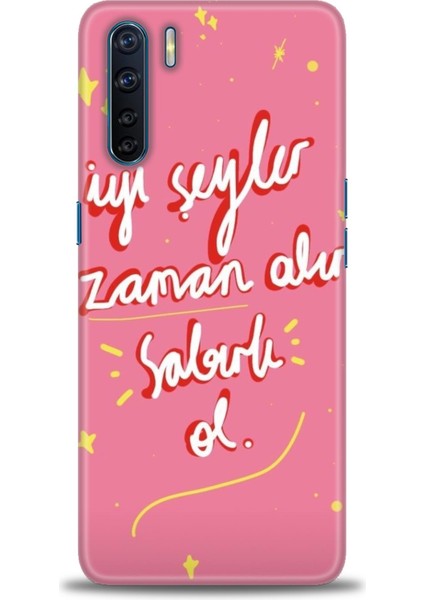 Oppo Reno 3 Ile Uyumlu Hd Baskılı Silikon (Ortasertlikte) Kılıf - 202
