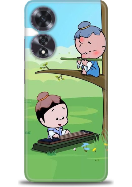 Oppo A60 Ile Uyumlu Hd Baskılı Silikon (Ortasertlikte) Kılıf - 656