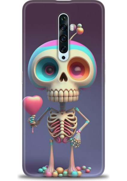 Oppo Reno 2z Ile Uyumlu Hd Baskılı Silikon (Ortasertlikte) Kılıf - 795