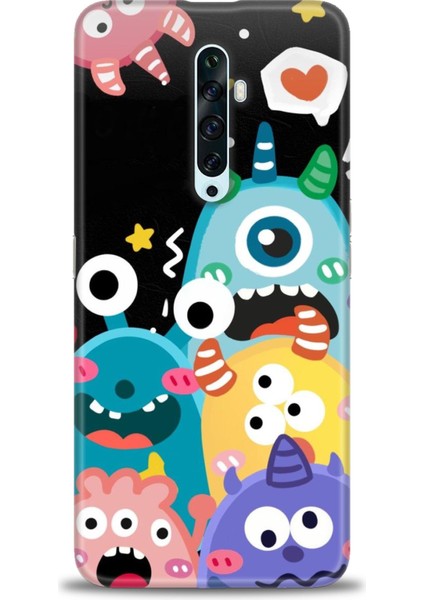 Oppo Reno 2z Ile Uyumlu Hd Baskılı Silikon (Ortasertlikte) Kılıf - 876