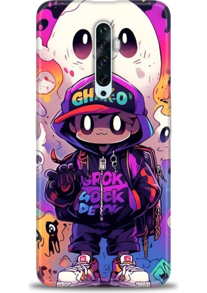 Oppo Reno 2z Ile Uyumlu Hd Baskılı Silikon (Ortasertlikte) Kılıf - 911