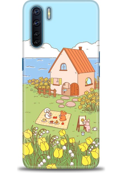 Oppo A91 Ile Uyumlu Hd Baskılı Silikon (Ortasertlikte) Kılıf - 827