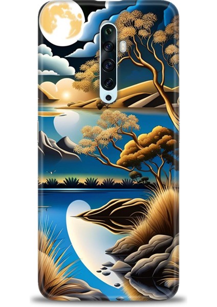 Oppo Reno 2z Ile Uyumlu Hd Baskılı Silikon (Ortasertlikte) Kılıf - 723