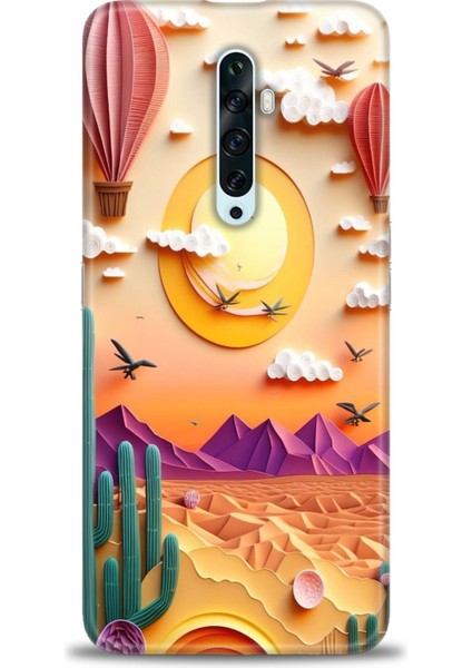 Oppo Reno 2z Ile Uyumlu Hd Baskılı Silikon (Ortasertlikte) Kılıf - 849