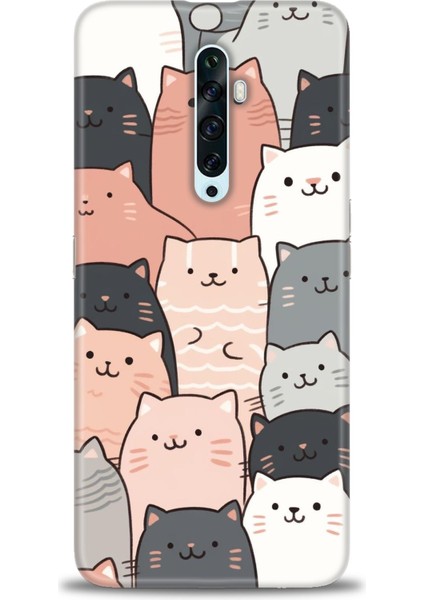 Oppo Reno 2z Ile Uyumlu Hd Baskılı Silikon (Ortasertlikte) Kılıf - 301